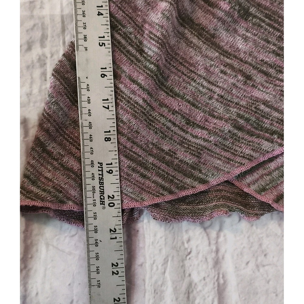 VTG Y2K Purple Blend Long Bell Sleeve Wrap Crossover Lettuce Edge Juniors Medium - Picture 7 of 9